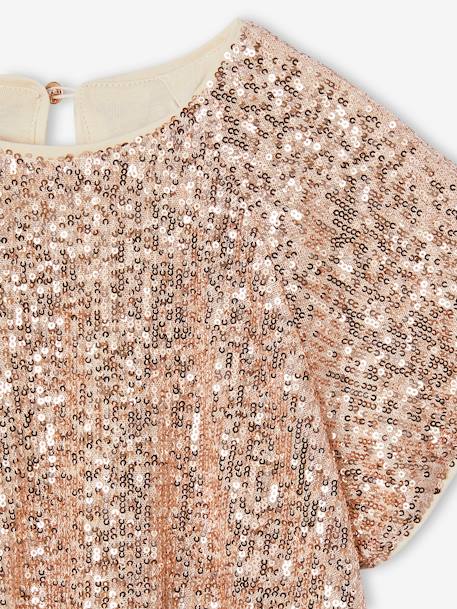 Robe de fête à sequins fille or - vertbaudet enfant 