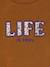 Sweat ' Life is cool' fille bronze - vertbaudet enfant 