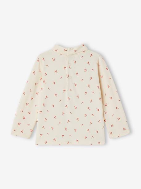 Set van 2 babyshirts met rolkraag lichtroze+marineblauw - vertbaudet enfant 