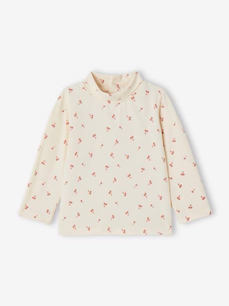 Set van 2 babyshirts met rolkraag lichtroze+marineblauw - vertbaudet enfant 