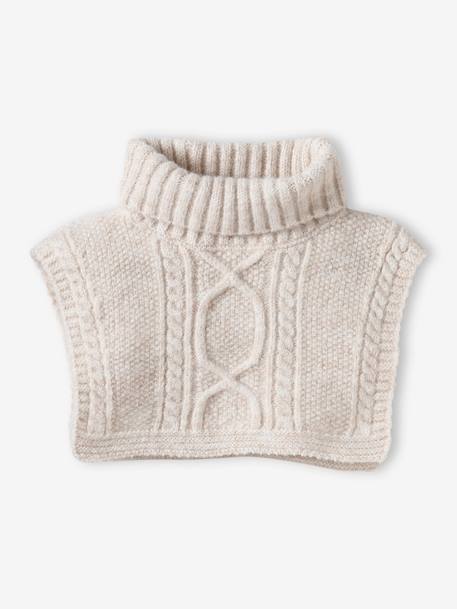 Cache-cou fille maille torsadée écru - vertbaudet enfant 