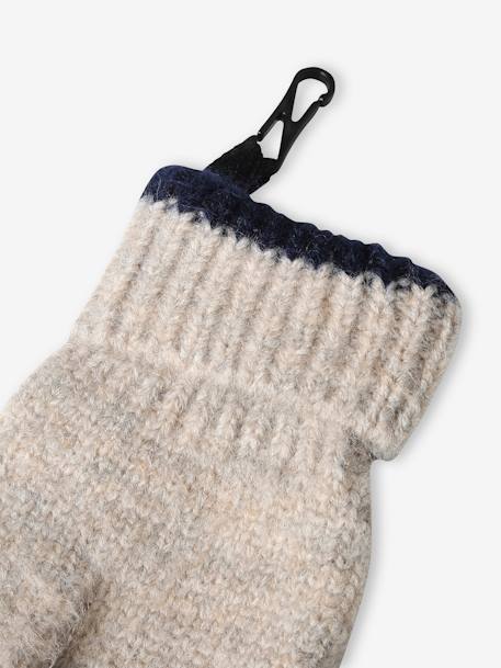 Set van muts + snood + handschoenen voor jongens 'cool kids' grijsblauw - vertbaudet enfant 