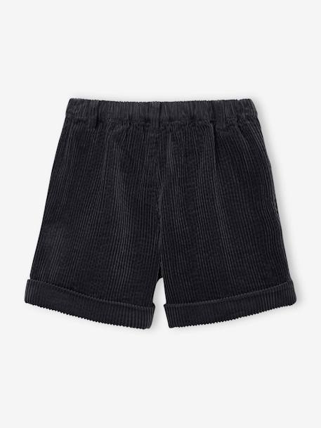 Short velours taille élastiquée anthracite - vertbaudet enfant 