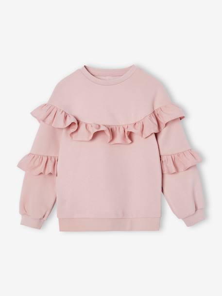 Sweat à volants fille mauve - vertbaudet enfant 