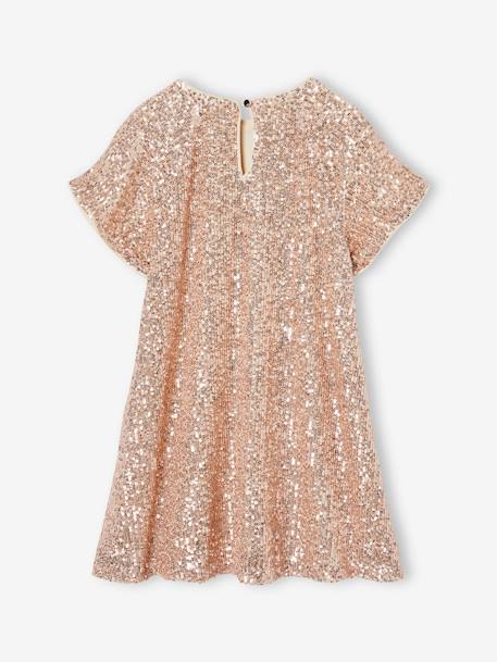 Robe de fête à sequins fille or - vertbaudet enfant 