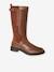 Boots cavalière enfant fille cuir zippées marron - vertbaudet enfant 