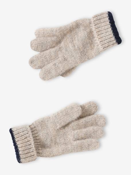 Set van muts + snood + handschoenen voor jongens 'cool kids' grijsblauw - vertbaudet enfant 