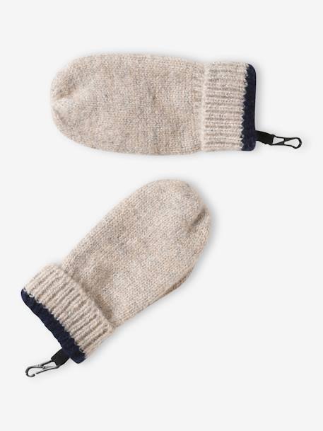 Ensemble bonnet + snood + gants 'cool kids' garçon bleu grisé - vertbaudet enfant 