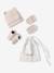 Ensemble naissance bonnet + moufles + chaussons + pochon personnalisable cappuccino - vertbaudet enfant 
