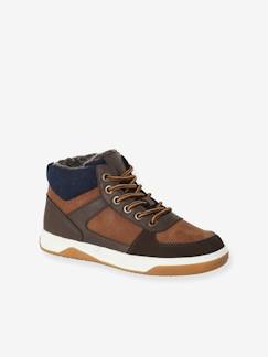 Chaussures-Chaussures garçon 23-38-Baskets enfant garçon synthétiques montantes élastiquées et zippées