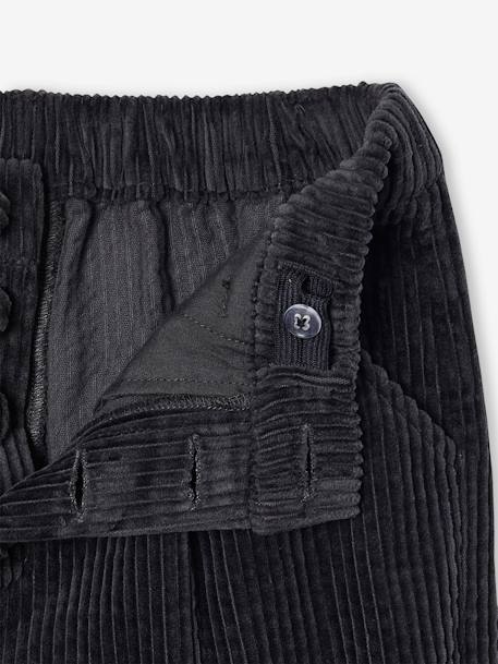 Short velours taille élastiquée anthracite - vertbaudet enfant 