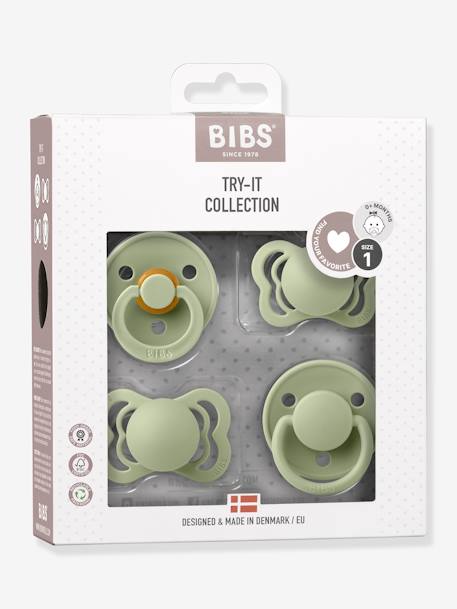 Coffret 4 tétines Try It - beige+blush+vert sauge - vertbaudet enfant 
