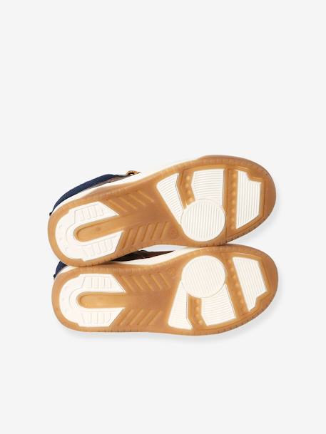 Basket montantes fourrées garçon lacets et zips marron - vertbaudet enfant 