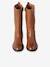 Boots cavalière enfant fille cuir zippées marron - vertbaudet enfant 