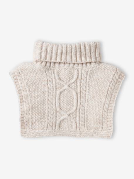 Cache-cou fille maille torsadée écru - vertbaudet enfant 