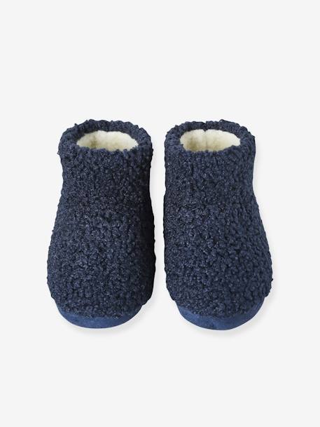 Chaussons montants fourrés enfant marine - vertbaudet enfant 