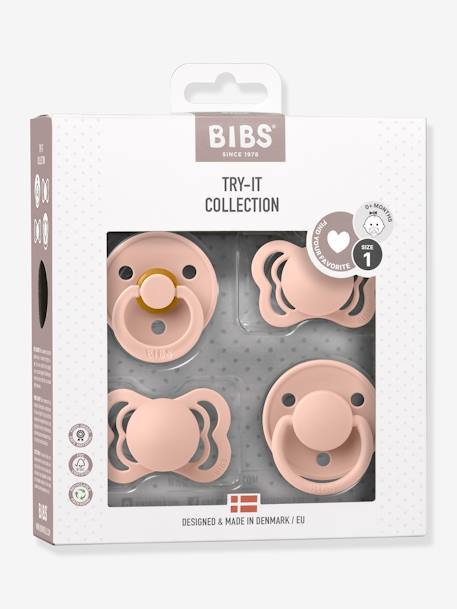 Coffret 4 tétines Try It - beige+blush+vert sauge - vertbaudet enfant 