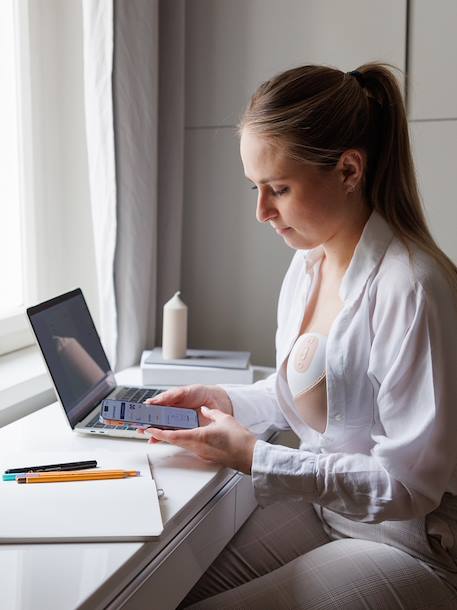 Tire-lait portable connecté blanc - vertbaudet enfant 