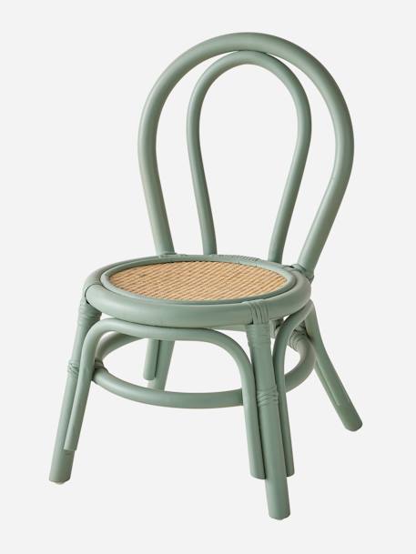 Chaise maternelle en rotin POÉSIE rose+vert - vertbaudet enfant 