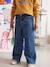 Pantalon fille large motifs fantaisie bleu foncé+bleu moyen+denim gris - vertbaudet enfant 