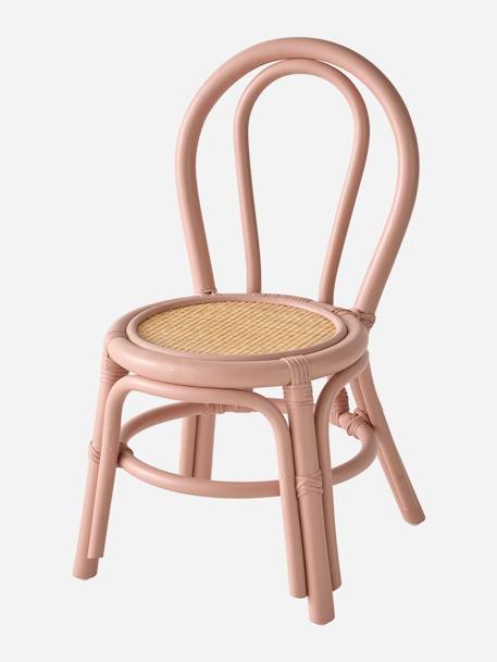 Chaise maternelle en rotin POÉSIE rose+vert - vertbaudet enfant 