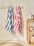 Personaliseerbare gestreepte badhanddoek TRANSAT, met gerecycled katoen blauw, gestreept+geel, gestreept+roze, gestreept - vertbaudet enfant 