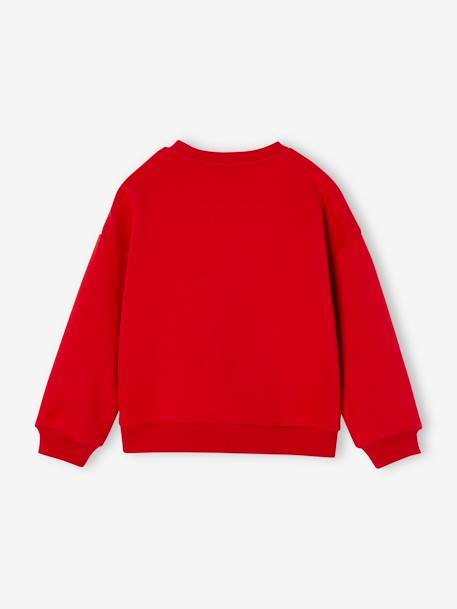 Sweat fille Noël noeud en sequins anthracite+rouge - vertbaudet enfant 