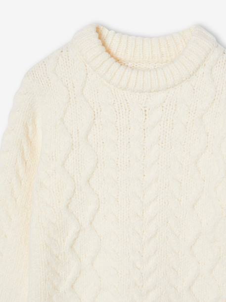 Pull à torsades garçon écru - vertbaudet enfant 