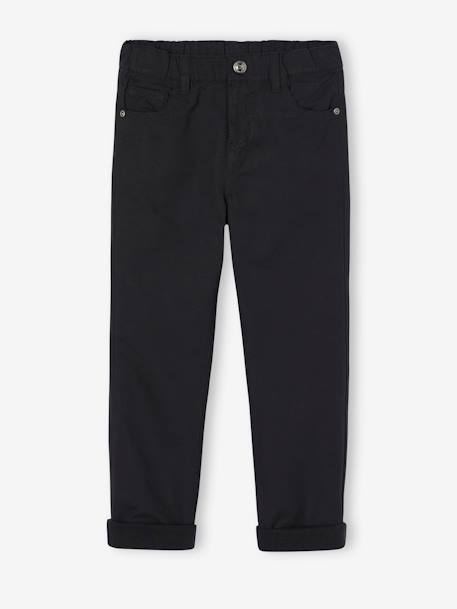 Pantalon indestructible droit doublé jersey garçon noir - vertbaudet enfant 