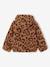 Vest met luipaardprint en capuchon van sherpa meisje bruin, bedrukt+ecru - vertbaudet enfant 