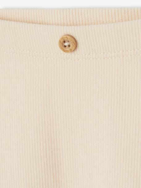 Legging bébé fille en côtes vanille - vertbaudet enfant 