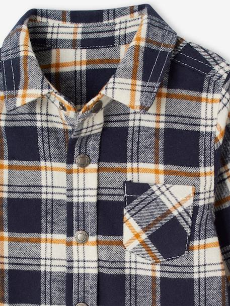 Chemise flanelle bébé à carreaux marine - vertbaudet enfant 