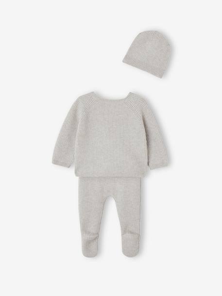 Ensemble naissance 4 pièces gris chiné - vertbaudet enfant 