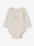 Lot 5 bodies manches longues bébé emmanchure US en coton bio beige chiné - vertbaudet enfant 