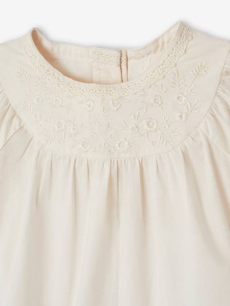 Blouse brodée bébé naissance écru - vertbaudet enfant 