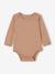 Lot 5 bodies manches longues bébé emmanchure US en coton bio beige chiné - vertbaudet enfant 
