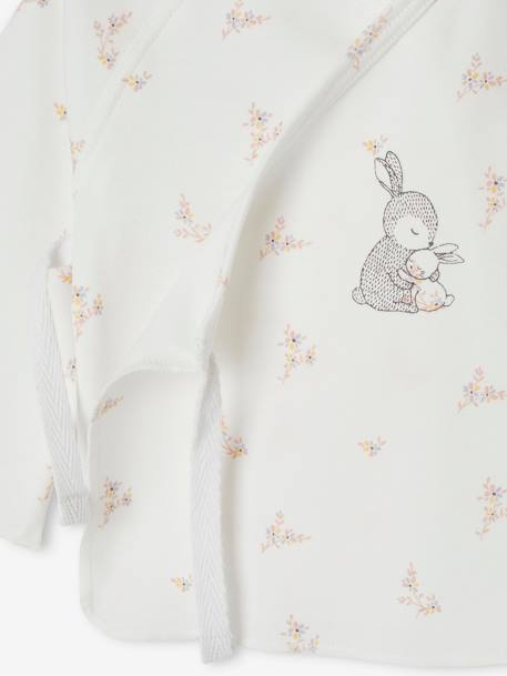Brassière bébé naissance en coton bio bleu pâle+écru - vertbaudet enfant 