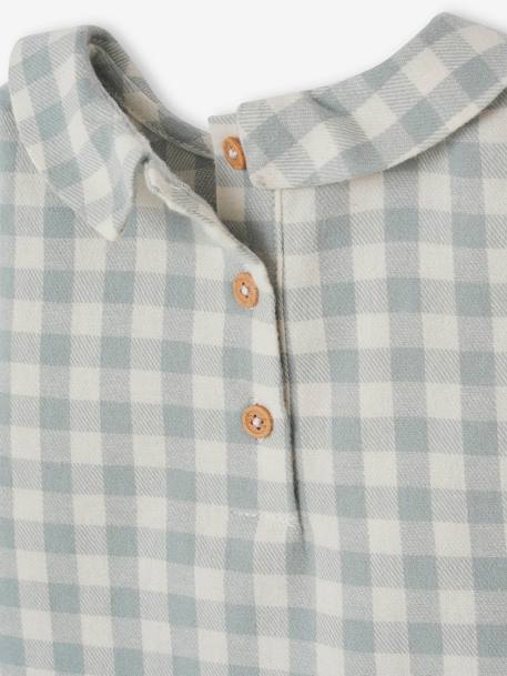 Ensemble bébé chemise body + pantalon velours + bandana vert sauge - vertbaudet enfant 