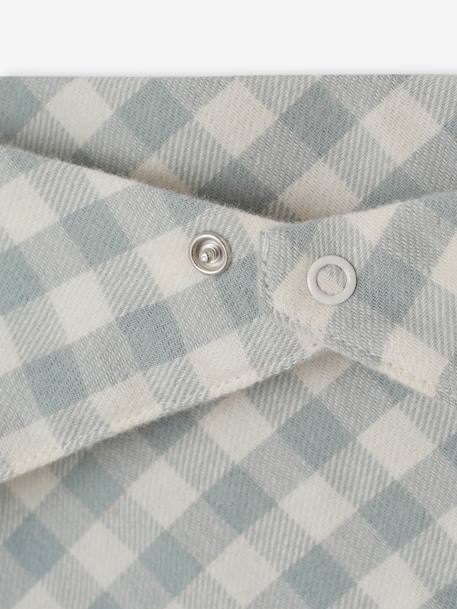 Ensemble bébé chemise body + pantalon velours + bandana vert sauge - vertbaudet enfant 