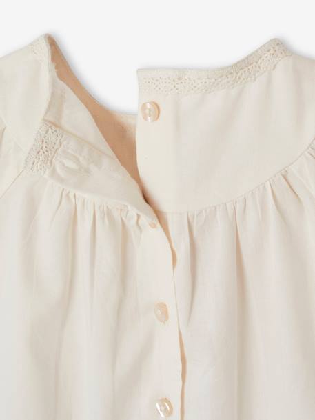 Blouse brodée bébé naissance écru - vertbaudet enfant 