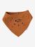 Lot 3 bavoirs bandanas en gaze de coton / éponge noisette+rose grenier - vertbaudet enfant 