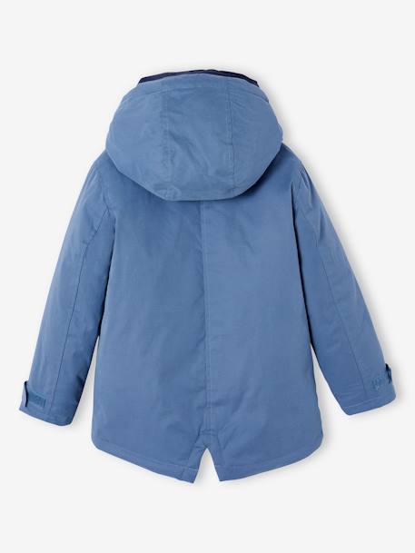 Parka garçon 3 en 1 blouson amovible bleu grisé+kaki+lichen+Marine grisé+noix de pécan - vertbaudet enfant 
