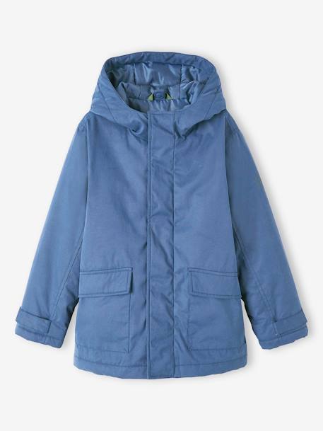 Parka garçon 3 en 1 blouson amovible bleu grisé+kaki+lichen+Marine grisé+noix de pécan - vertbaudet enfant 