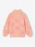 Pull fille col roulé maille mousseuse maxi motifs rose+vert de gris - vertbaudet enfant 
