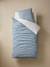 Parure housse de couette + taie d'oreiller enfant INDIA BLUE, réversible avec coton recyclé bleu imprimé - vertbaudet enfant 