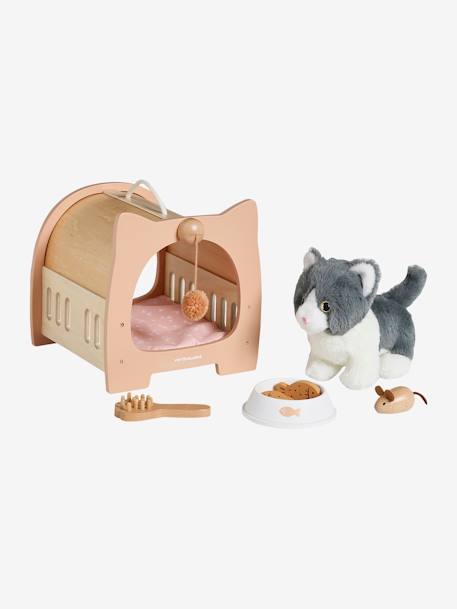 Set huisdier Kat-+ accessoires in FSC® hout hout - vertbaudet enfant 