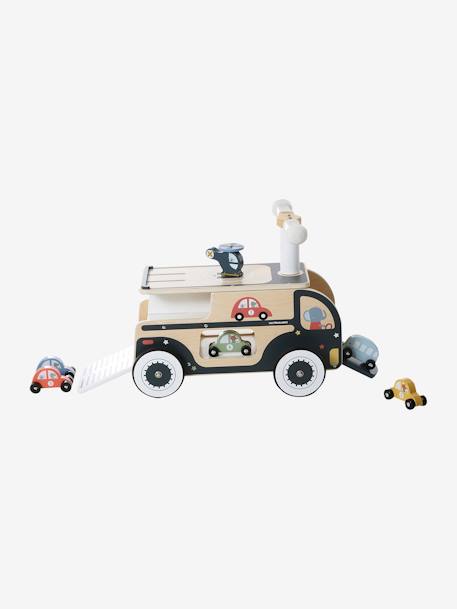 Porteur garage voitures en bois FSC® bleu - vertbaudet enfant 
