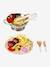 Set de spaghettis en bois FSC® et feutrine jaune - vertbaudet enfant 