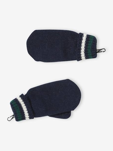 Ensemble bonnet + snood + gants Garçon marine - vertbaudet enfant 