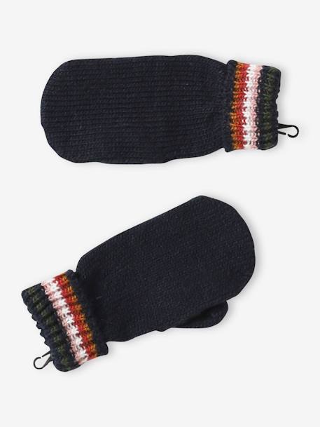 Ensemble Bonnet Snood Gants/Moufles 2/3 ans bleu moyen - vertbaudet enfant 